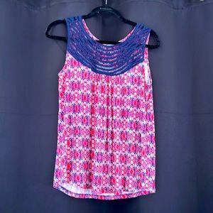 Mackinley crochet yoke knit top